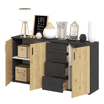 Komoda ALBI 3 matera/dub artisan 1