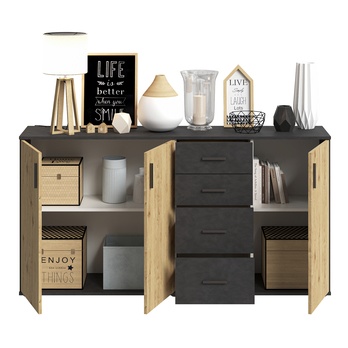 Komoda ALBI 3 matera/dub artisan 3