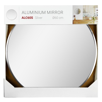 Zrkadlo ALC60S strieborná, priemer 60 cm 3