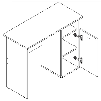 Písací stôl ALEX biela 1