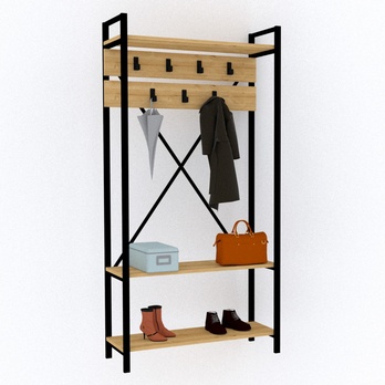 Predsieňová zostava ALFA hnedá/čierna 2