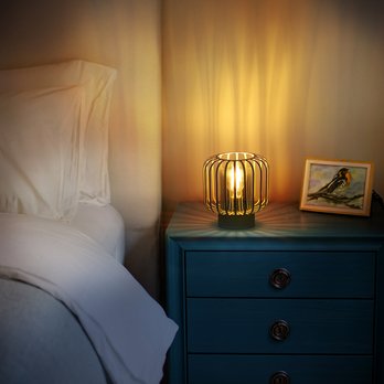 Stolná lampa ALFRED piesková/sivá 1