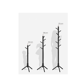 Stojanový vešiak ALI čierna 2