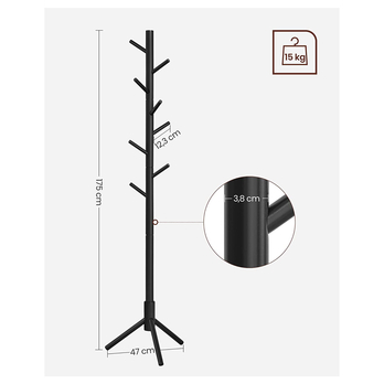 Stojanový vešiak ALI čierna 4