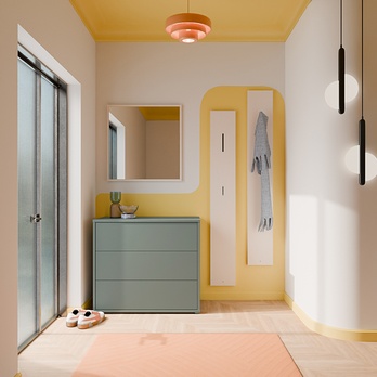 Komoda ALICE 2 šalviová, šírka 95 cm 1