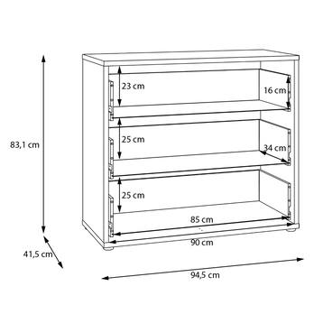 Komoda ALICE 2 šalviová, šírka 95 cm 7