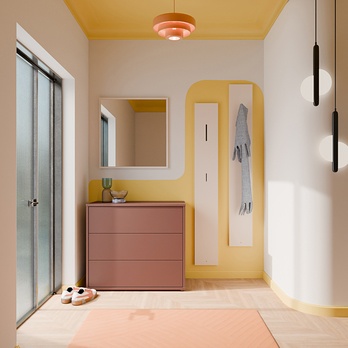 Komoda ALICE 2 terakota, šírka 95 cm 1