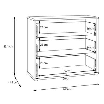 Komoda ALICE 2 piesková, šírka 95 cm 7