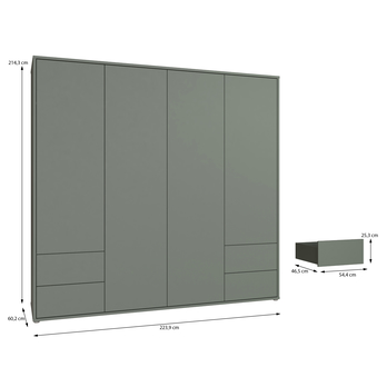 Šatníková skriňa ALICE 3 šalviová 6