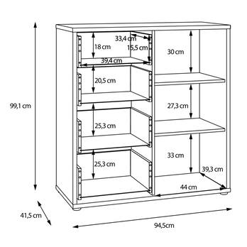 Komoda ALICE piesková, šírka 95 cm 6