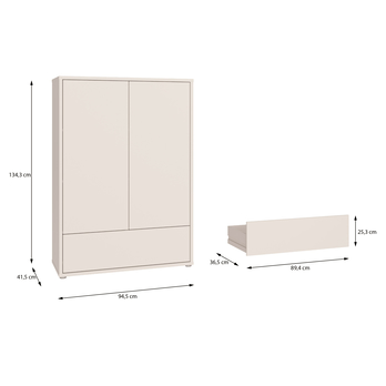 Skriňa ALICE piesková 6