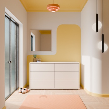 Komoda ALICE piesková, šírka 155 cm 1