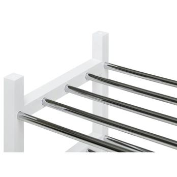 Polica na topánky ALIMOS biela/strieborná 2