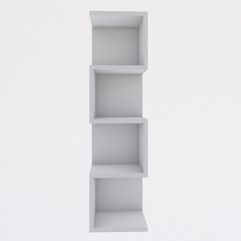 Rohový regál ALIN biela 2