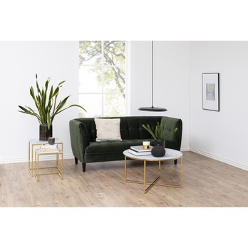 Sada 2 ks prístavných stolíkov ALISMA biela/zlatá 1