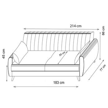Pohovka ALKON 2 tmavosivá 6