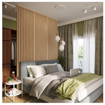 Lamelová deliaca stena ALMA dub 3