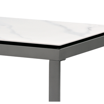 Konferenčný stolík ALMADA biely mramor/sivá 2