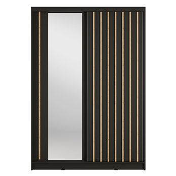 Šatníková skriňa  ALUNA I čierna, šírka 150 cm 3