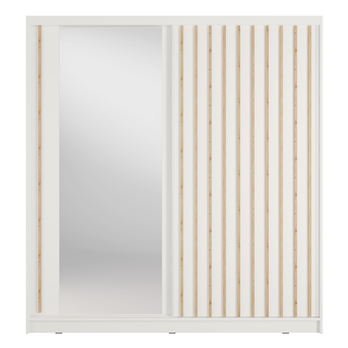 Šatníková skriňa  ALUNA I biela, šírka 200 cm 3