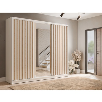 Šatníková skriňa ALUNA II biela 1