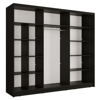 Šatníková skriňa ALUNA II čierna 2