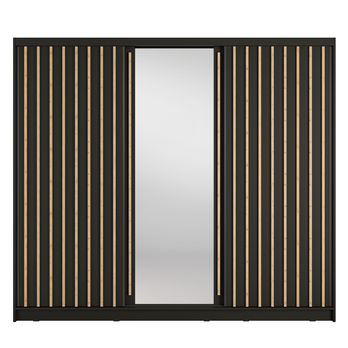 Šatníková skriňa ALUNA II čierna 3