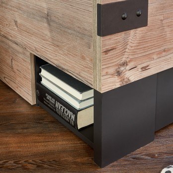 Posteľ ALYSSA strieborná jedľa/grafit, 180x200 cm 3