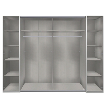 Šatníková skriňa ALYSSA strieborná jedľa/grafit 2