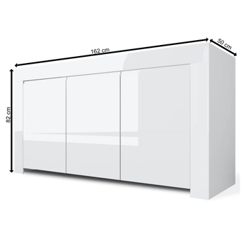 Komoda AMALFI 1 biela lesklá 3