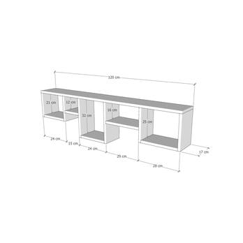 Nástenný regál AMANOS antracitová 2