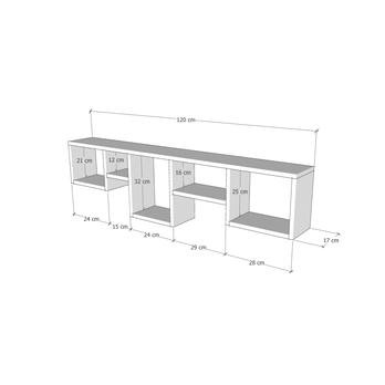 Nástenný regál AMANOS biela 2
