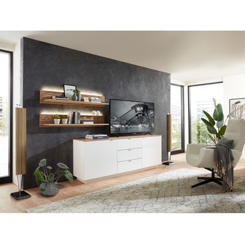 TV komoda AMBER II biela/dub artisan 4