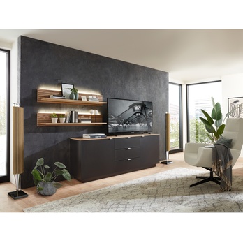 TV komoda AMBER II čierna/dub artisan 4