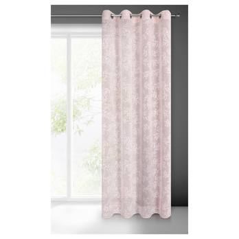 Záves AMBER ružová/biela 1