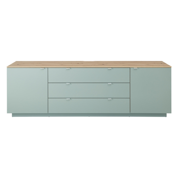 TV komoda AMBER trstinovozelená/dub artisan 2