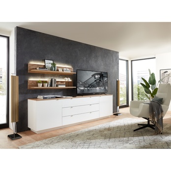 TV komoda AMBER biela/dub artisan 1