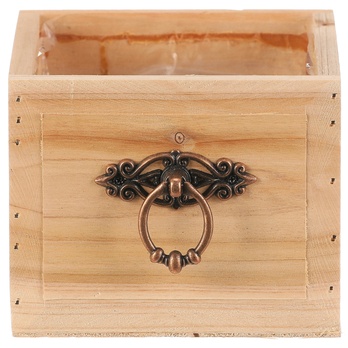 Obal na kvetináč AMIEL drevo, šírka 13 cm 3
