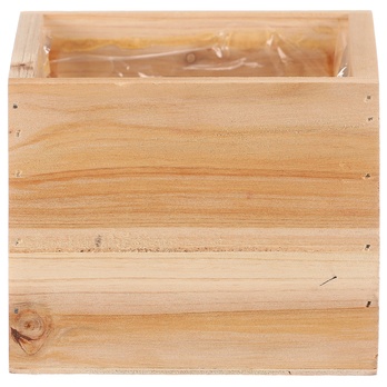 Obal na kvetináč AMIEL drevo, šírka 13 cm 5