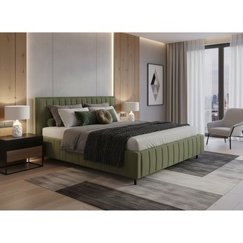 Posteľ s roštom AMMON olivová, 180x200 cm 1