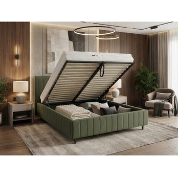 Posteľ s roštom AMMON olivová, 180x200 cm 3