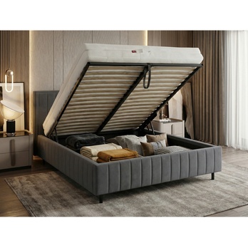 Posteľ s roštom AMMON sivá, 160x200 cm 3