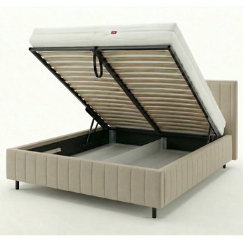 Posteľ s roštom AMMON béžová, 180x200 cm 2