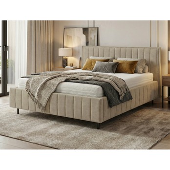 Posteľ s roštom AMMON béžová, 180x200 cm 1