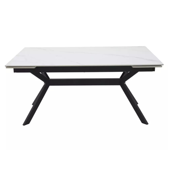 Jedálenský stôl AMPIRAO biela/čierna, šírka 180 cm 4