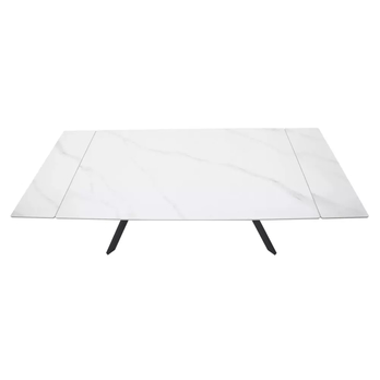 Jedálenský stôl AMPIRAO biela/čierna, šírka 180 cm 2