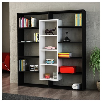 Knižnica AMPLE čierna/biela 1