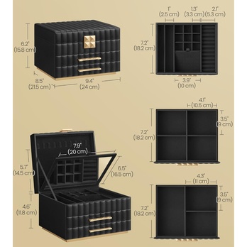 Šperkovnica ANAH čierna 4