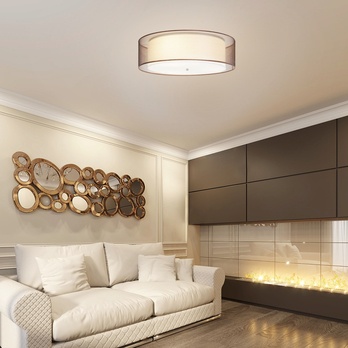 Stropné svietidlo ANASTASIA hnedá/chróm 1