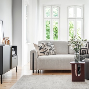 Pohovka ANDORRA biela/čierna 5